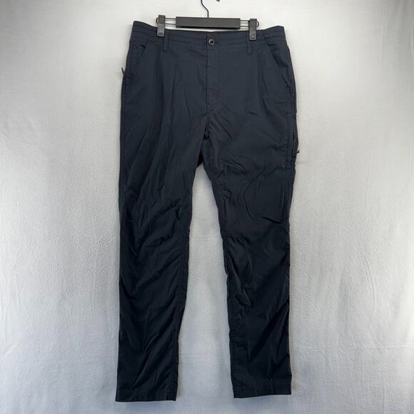 Proof Pants Men's 34 Black Straight Leg Huckberry Outdoor Hiking Zip Pockets - Picture 1 of 11